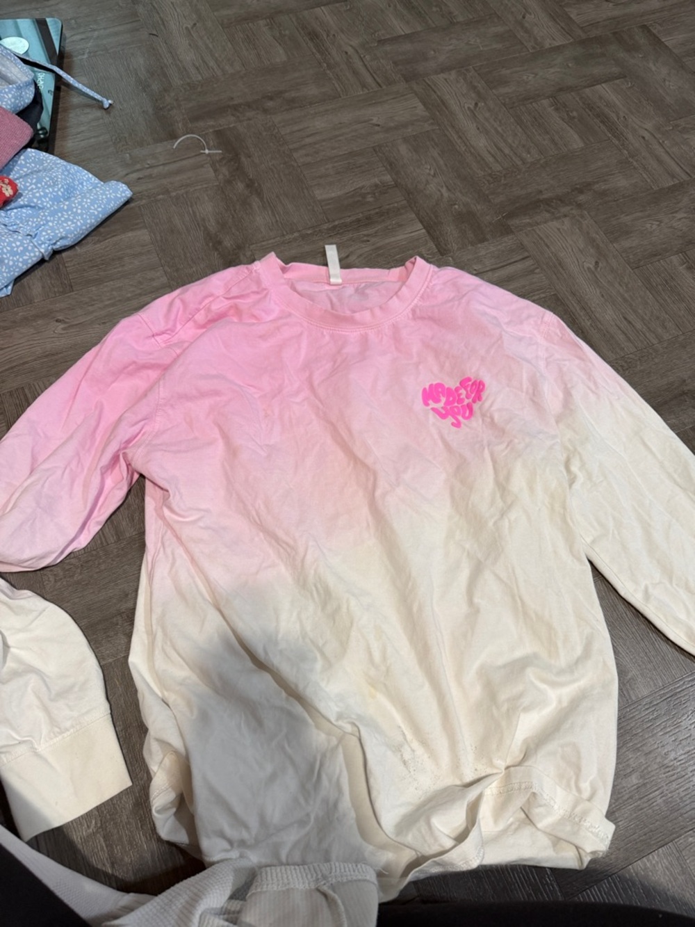 Fabletics Pink to Cream Ombre Long-Sleeve Tee